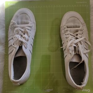Adidas White Sneakers with Subtle Design
